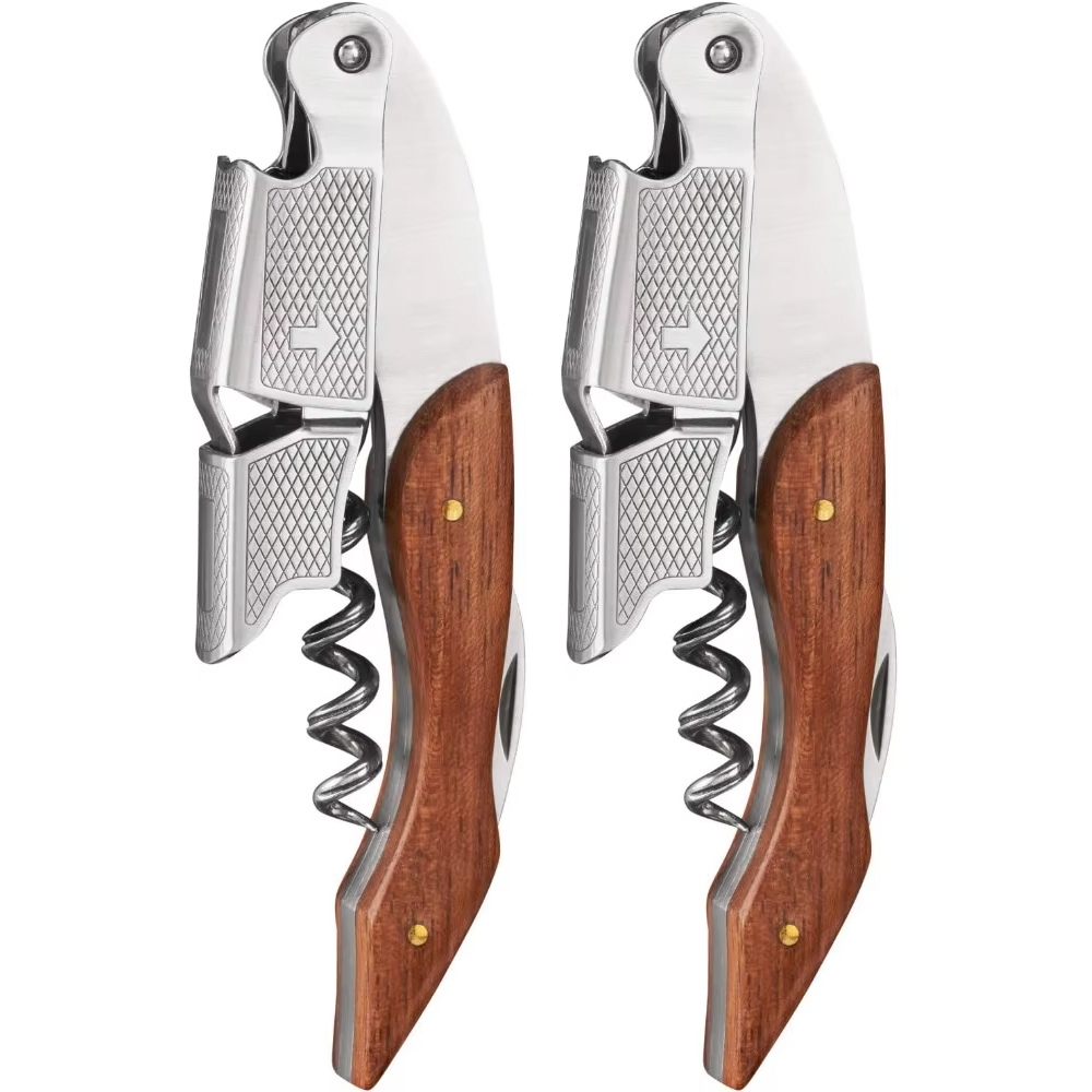 Cork Screw Lever - Langlebiger Korkenzieher aus Edelstahl und Holz,
