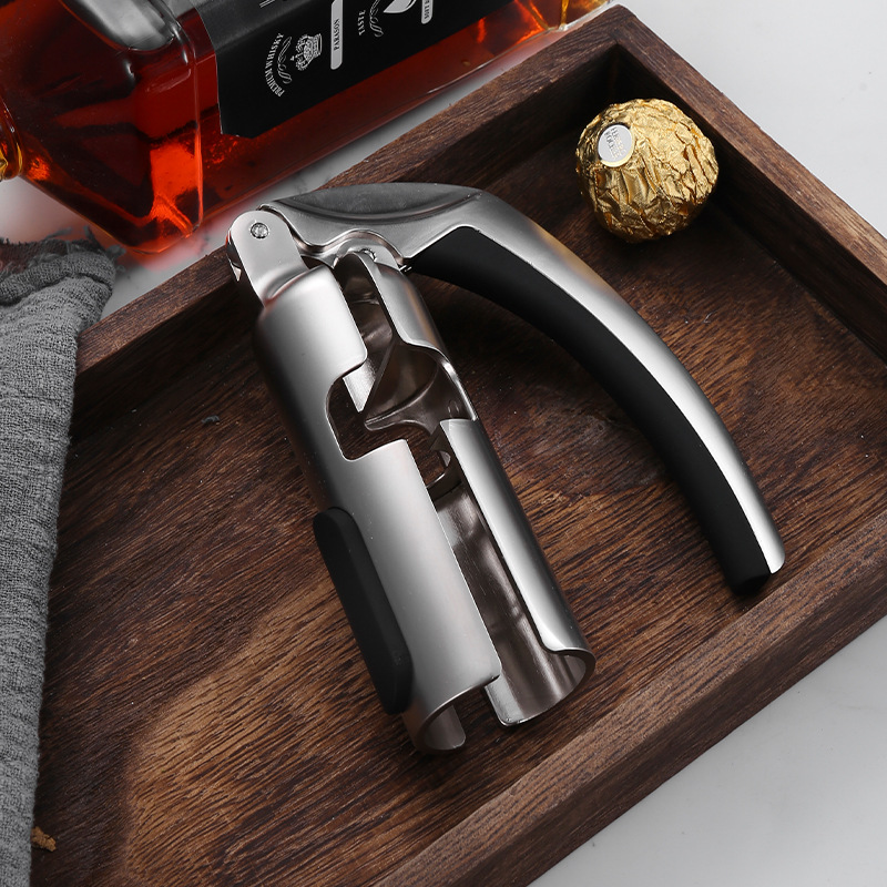 Cork Screw Lever - Professioneller halbautomatischer Weinöffner aus Zinklegierung, Korkenzieher
