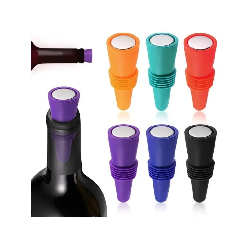 Taste Wine Beer Kitchen - Silikon Wein Flasche Stopper Set Whisky