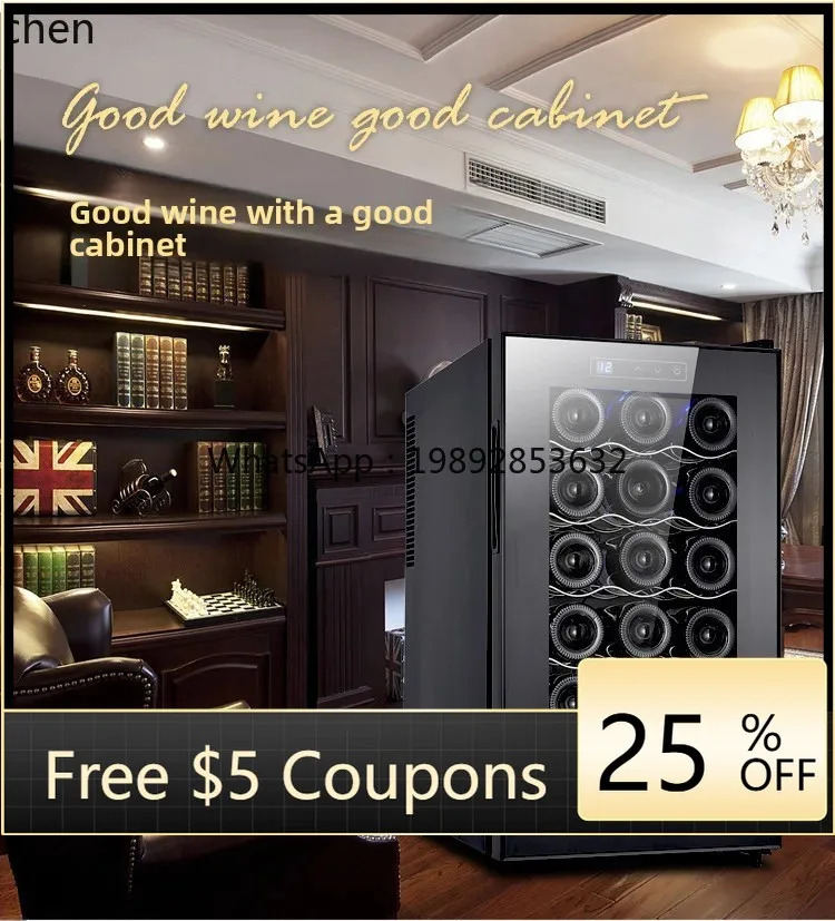 Wine & Beer Emporium - cc26 18er-Pack Rotwein-Kühlschrank mit konstanter Temperatur,