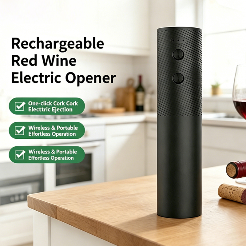 Wine Opener Electric - Wiederaufladbarer elektrischer Weinöffner, automatischer Korkenzieher, Ein-Klick-Knopföffnung,