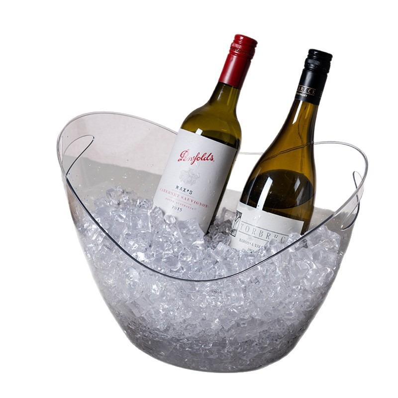 Wine Beer Holder - 8L Eiskübel Transparent Große Kapazität Klassischer