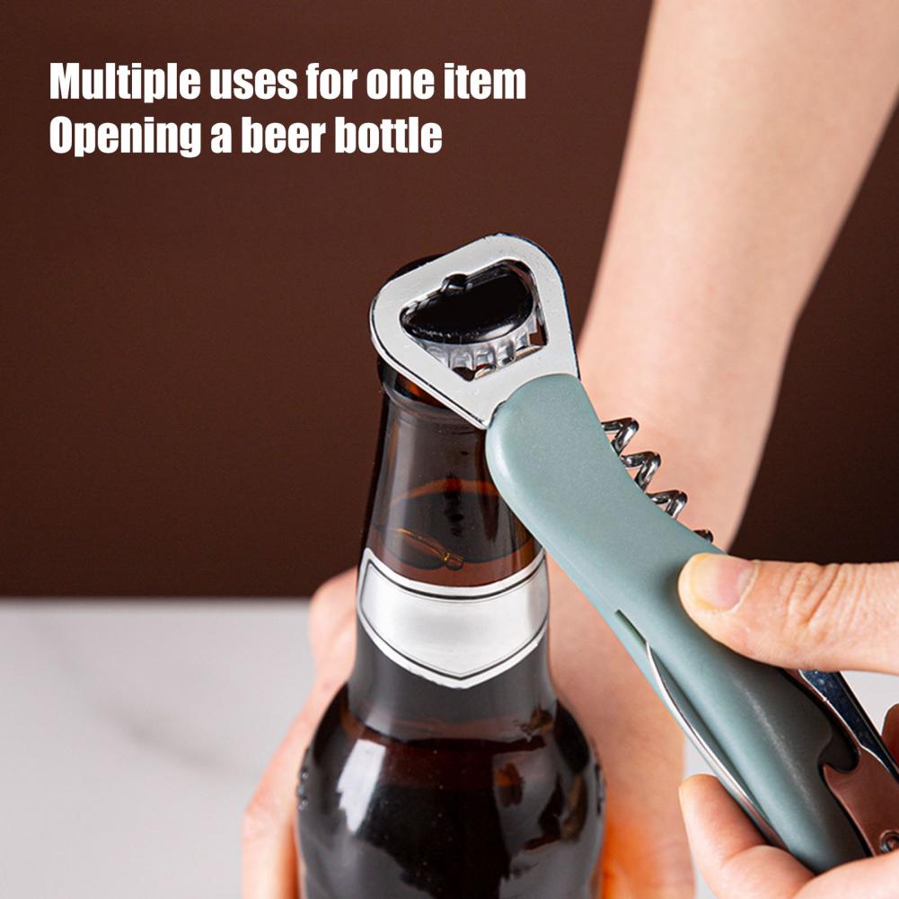 Cork Screw Lever - 3-in-1 Weinöffner, tragbarer Bierkapselheber und Folienschneider,