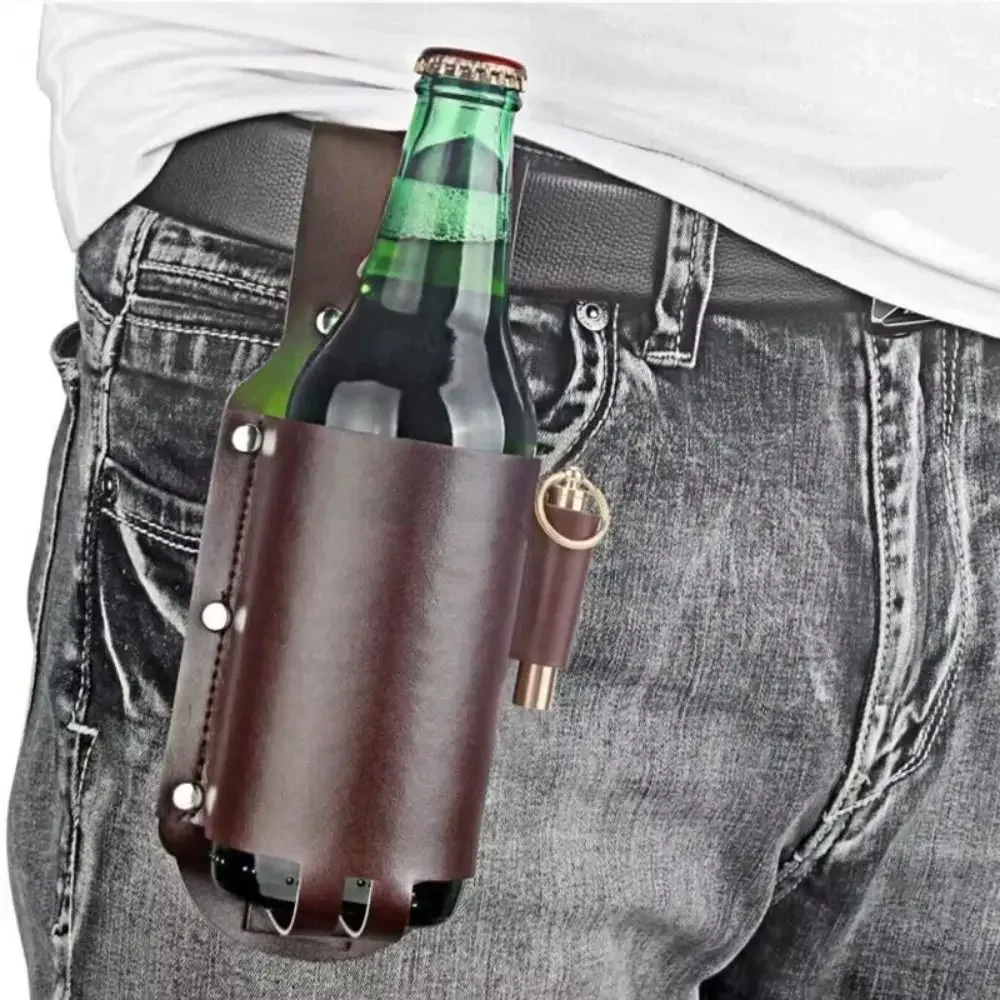 PU-Leder Bierflasche Taillenho – Wine Beer Holder Bewertung und Preis