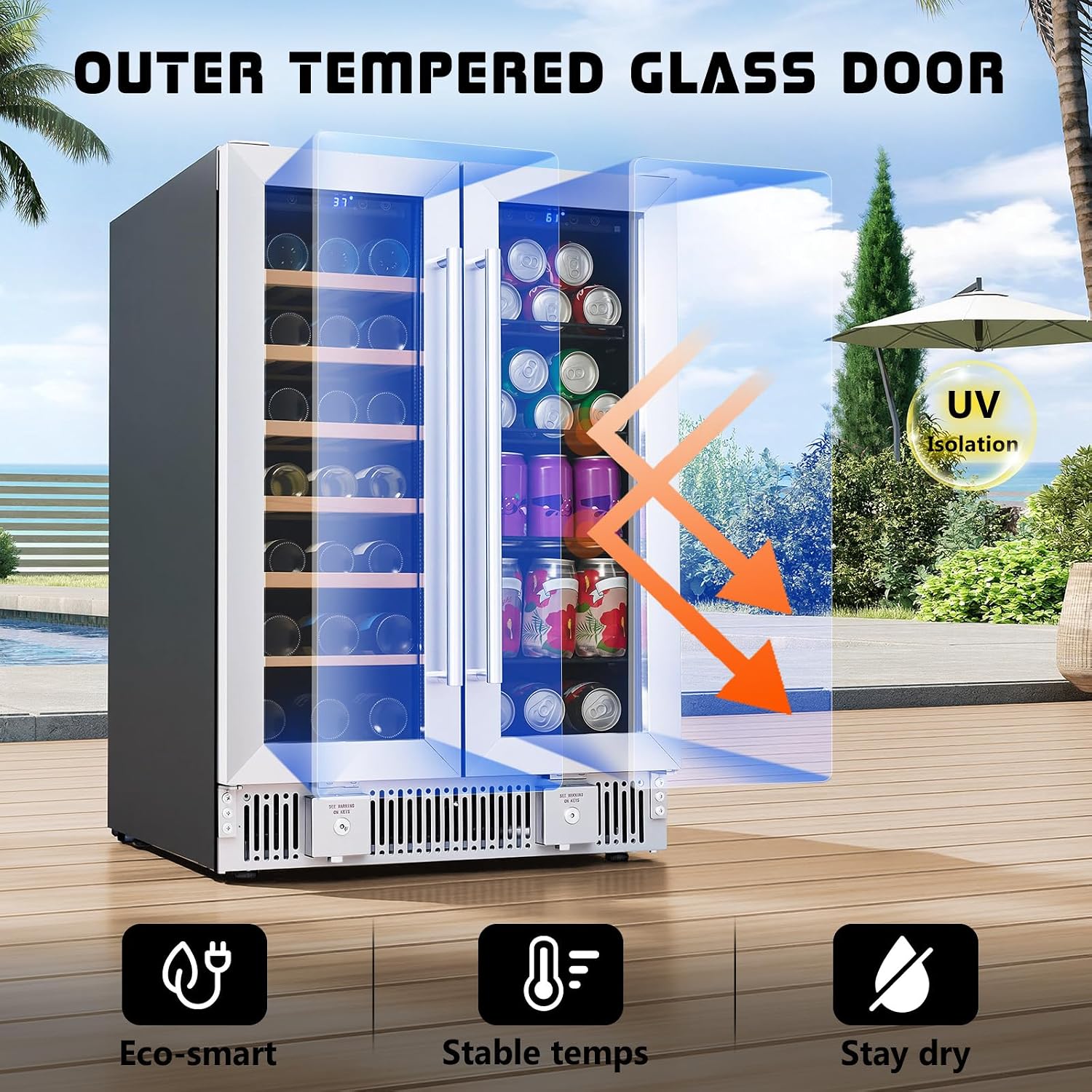Getränkekühlschrank, 24-Zoll-D – Wine Beer Fridge Dual Zone Bewertung und Preis
